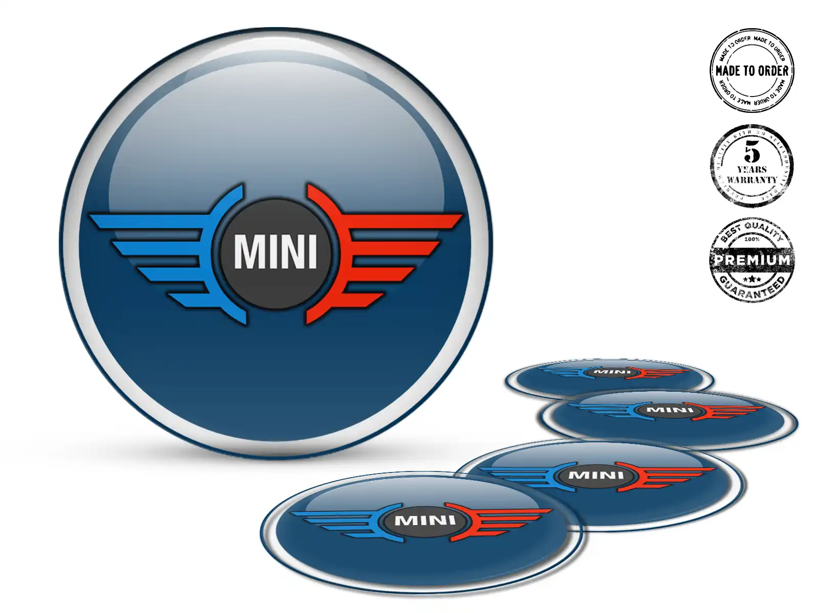 Mini Cooper Sticker on Rims Edition High-Quality Dome Labels